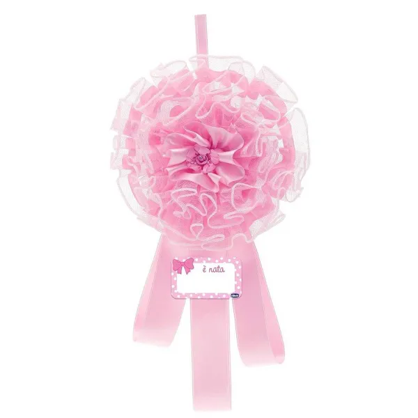 Fiocco Nascita|Chicco Annuncio Nascita - Fiocco Rosa
