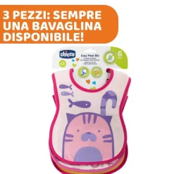 Bavaglini|Chicco Bavaglini Pappa 6M+ 3Pz Pink