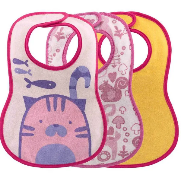 Bavaglini|Chicco Bavaglini Pappa 6M+ 3Pz Pink