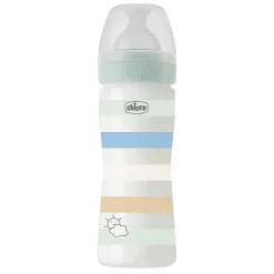 Biberon|Chicco Biberon Benessere 250Ml Flusso Medio In Plastica Verde