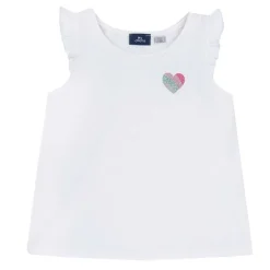 Canottiere|Chicco Canotta Con Cuore Bianco
