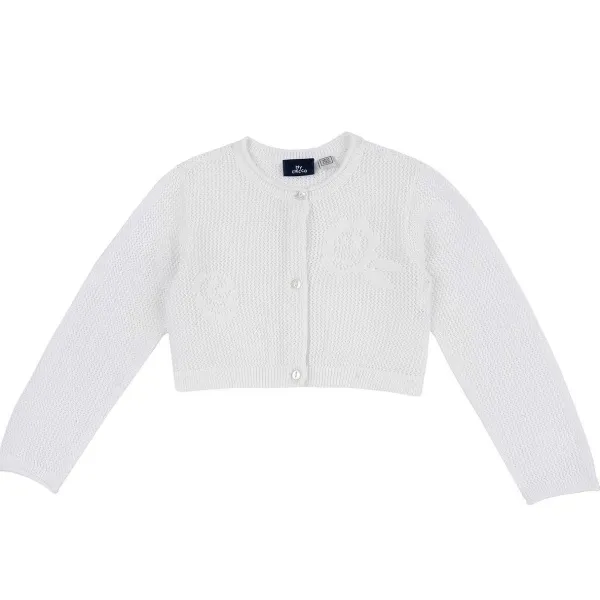 Cardigan|Chicco Cardigan Con Roselline Bianco