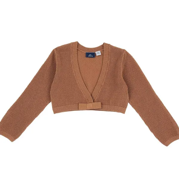 Cardigan|Chicco Cardigan Corto Con Fiocco Arancio Scuro