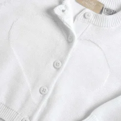 Cardigan|Chicco Cardigan In Filato Di Cotone Bianco