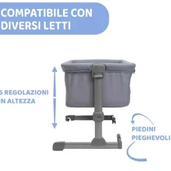 Culle E Lettini|Chicco Next2Me Essential Culla Co-Sleeping Stone Re_Lux