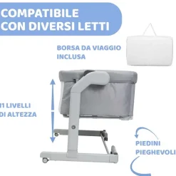 Culle E Lettini|Chicco Next2Me Magic Evo Culla Cosleeping Grey Mist