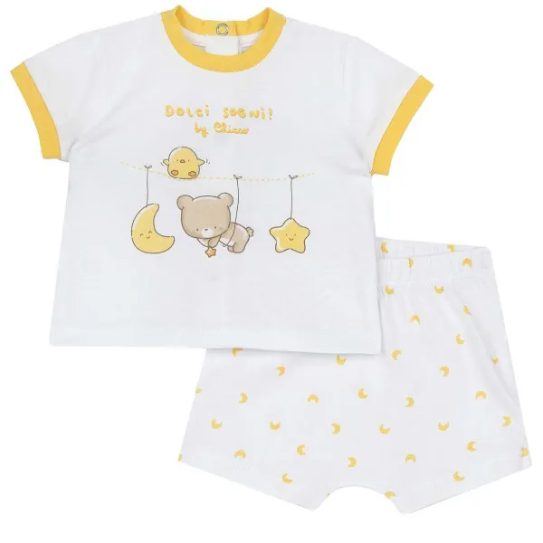 Completi|Chicco Completo Maglietta E Pantaloni Corti Bianco