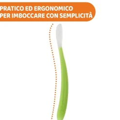 Piatti E Posate|Chicco Cucchiaio In Morbido Silicone 6M+ Verde