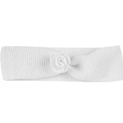 Cappelli, Guanti E Sciarpe|Chicco Fascia Di Tricot Con Rosellina Bianco