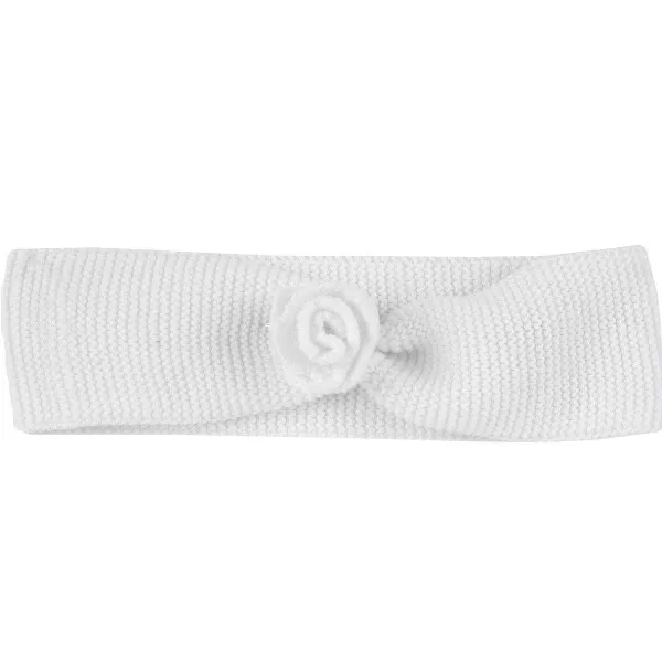Cappelli, Guanti E Sciarpe|Chicco Fascia Di Tricot Con Rosellina Bianco