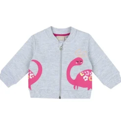 Cardigan|Chicco Felpa Grigio M Lange Con Zip Grigio Chiaro