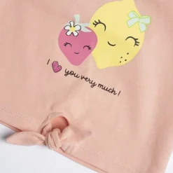 T-Shirt|Chicco Maglietta Albicocca Con Nodo In Vita