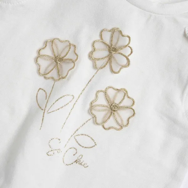 T-Shirt|Chicco Maglietta Con Stampa E Applicazioni