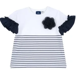 T-Shirt|Chicco Maglietta Manica Corta Con Fiore Applicato
