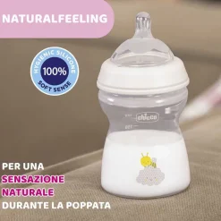 Biberon|Chicco Naturalfeeling Biberon 2M+ 250Ml Flusso Medio Grigio