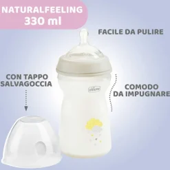 Biberon|Chicco Naturalfeeling Biberon 6M+ 330Ml Flusso Veloce Rosa