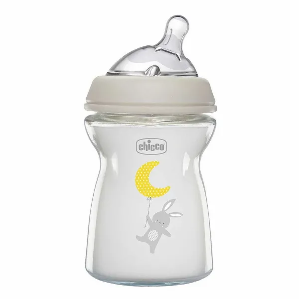Biberon|Chicco Naturalfeeling Biberon Vetro 0M+ 250Ml Flusso Lento