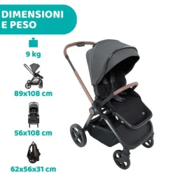 Passeggini|Chicco Passeggino Mysa Black Satin