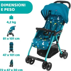 Passeggini|Chicco Passeggino Ohlal 3 Sloth In Space