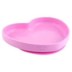 Piatti E Posate|Chicco Piatto Cuore In Silicone Con Ventosa Rosa