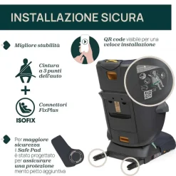 Seggiolini Auto Bimbi Grandi (Dai 3 Anni)|Chicco Seggiolino Auto Fold&Go (100-150 Cm)