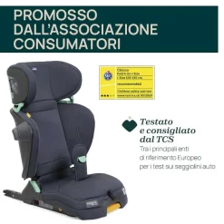 Seggiolini Auto Bimbi Grandi (Dai 3 Anni)|Chicco Seggiolino Auto Fold&Go (100-150 Cm)