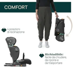Seggiolini Auto Bimbi Grandi (Dai 3 Anni)|Chicco Seggiolino Auto Fold&Go Air (100-150 Cm)