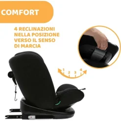 Seggiolini Auto Bimbi Piccoli (Dai 15 Mesi)|Chicco Seggiolino Auto Mokita (76-150 Cm) Black