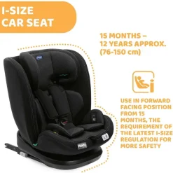 Seggiolini Auto Bimbi Piccoli (Dai 15 Mesi)|Chicco Seggiolino Auto Mokita (76-150 Cm) Black