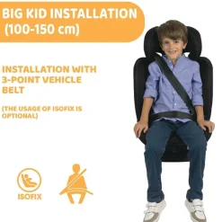 Seggiolini Auto Bimbi Piccoli (Dai 15 Mesi)|Chicco Seggiolino Auto Mokita (76-150 Cm) India Ink