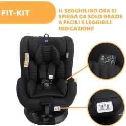 Seggiolini Auto Neonato|Chicco Seggiolino Auto Seat2Fit Air (45-105 Cm) Black Air
