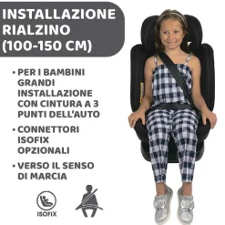Seggiolini Auto Neonato|Chicco Seggiolino Auto Unico Evo (40-150 Cm) India Ink