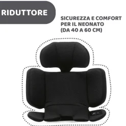 Seggiolini Auto Neonato|Chicco Seggiolino Auto Unico Evo (40-150 Cm) Black