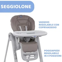 Seggioloni|Chicco Seggiolone Polly Magic Relax Cocoa