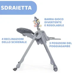 Seggioloni|Chicco Seggiolone Polly Magic Relax Graphite