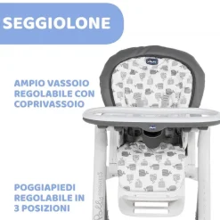 Seggioloni|Chicco Seggiolone Polly Progres5 Grey Melange