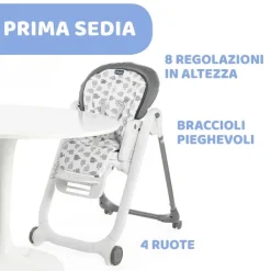 Seggioloni|Chicco Seggiolone Polly Progres5 Grey Melange