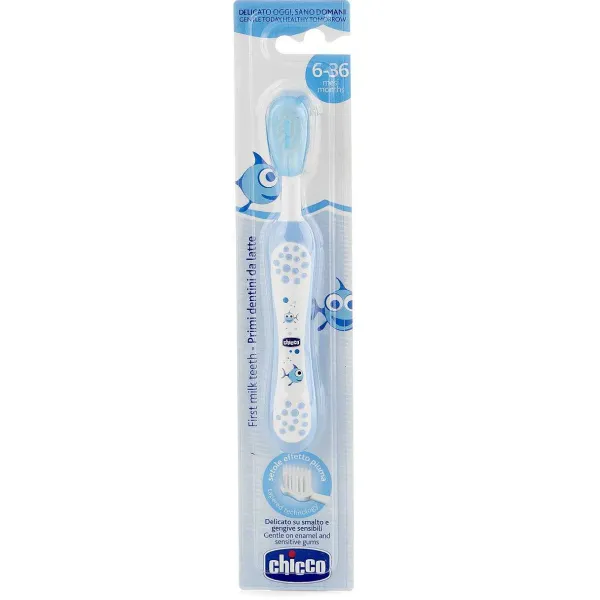 Igiene Orale|Chicco Spazzolino Da Denti 6-36 M Multicolore Azzurro