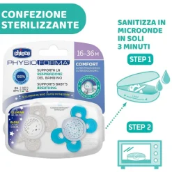 Succhietti Physioforma|Chicco Succhietto Physioforma® Comfort 16-36M (2 Pcs) Silicone Seal And Hedgehog