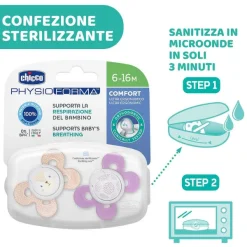 Succhietti Physioforma|Chicco Succhietto Physioforma® Comfort 6-16M (2 Pcs) Silicone Tiger And Fox