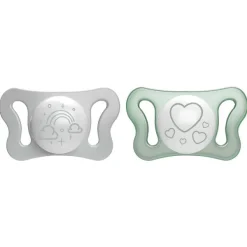 Succhietti Physioforma|Chicco Succhietto Physioforma® Micr 0-2M (2 Pcs) Nuvole- Cuori