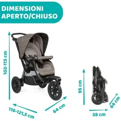 Trio E Sistemi Modulari|Chicco Trio Activ3 Con Kory Essential Dark Beige