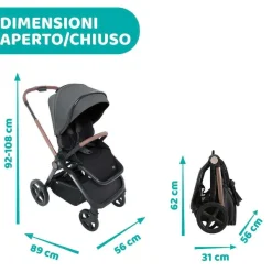 Trio E Sistemi Modulari|Chicco Trio Mysa Con Kory Plus Black Satin
