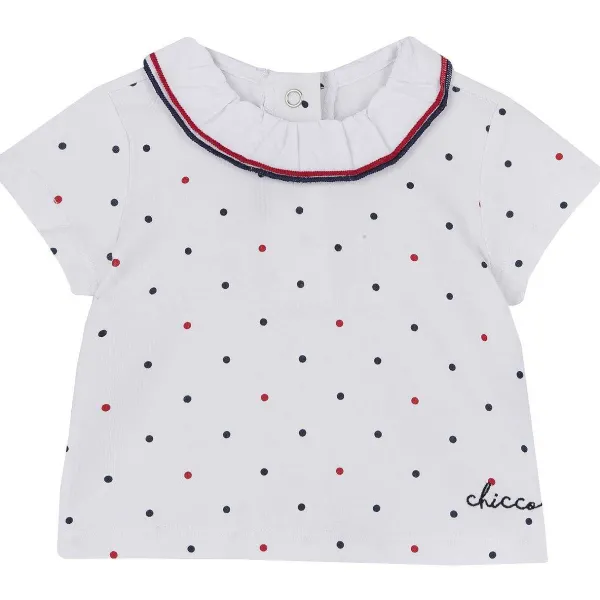 T-Shirt|Chicco T-Shirt Con Fantasia A Pois Colorati