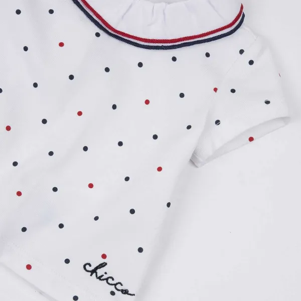 T-Shirt|Chicco T-Shirt Con Fantasia A Pois Colorati