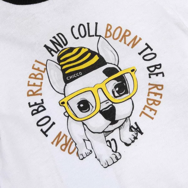 T-Shirt|Chicco T-Shirt Con Manica Corta E Simpatica Stampa Bianco