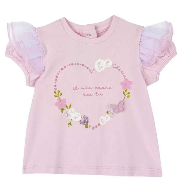 T-Shirt|Chicco T-Shirt Con Stampa E Volant