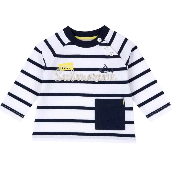 T-Shirt|Chicco T-Shirt Con Taschina E Fantasia A Righe