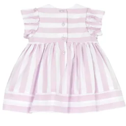 Vestiti|Chicco Vestito Rigato Con Manica Corta Arricciata