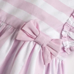 Vestiti|Chicco Vestito Rigato Con Manica Corta Arricciata